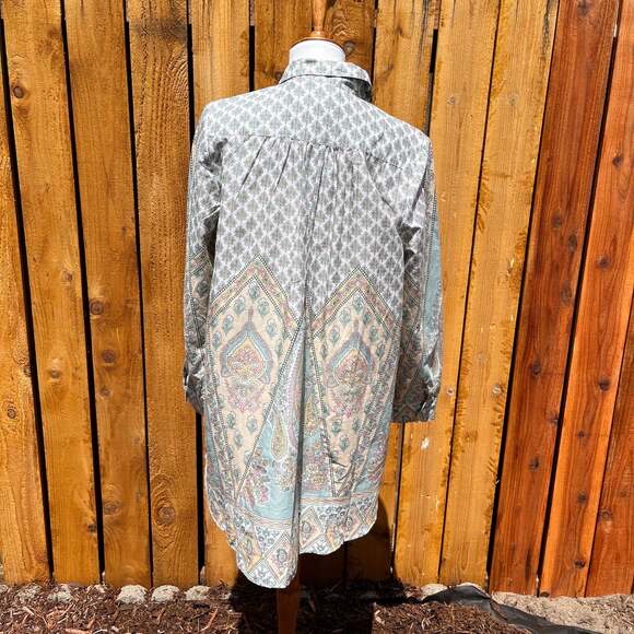 Soft Surroundings Boho Long Sleeve Floral Tunic - Picture 6 of 8
